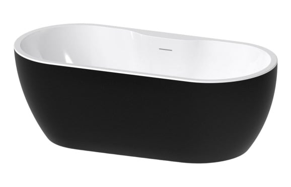 Freestanding 1650x745x580mm 0TH Bath - Gloss Black 